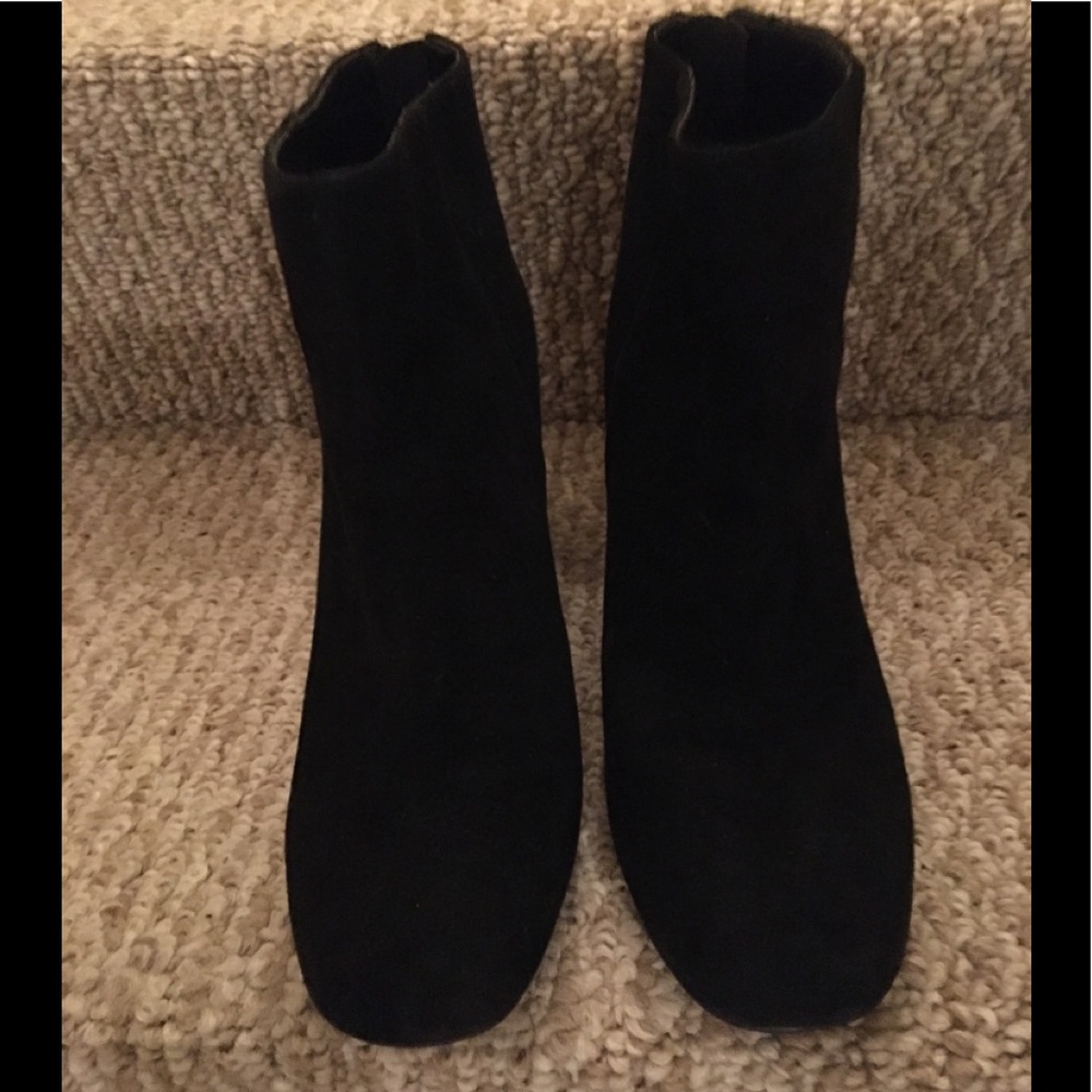 Black suede booties